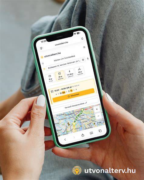 Google Maps és útvonaltervezés vizuális ábra