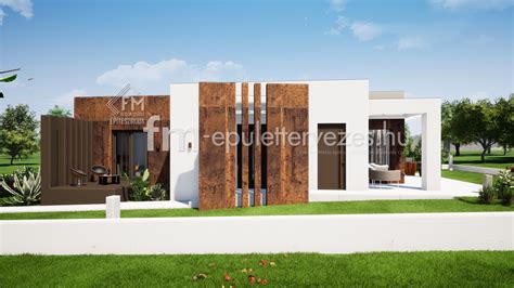 Látványterv egy modern luxusvilláról