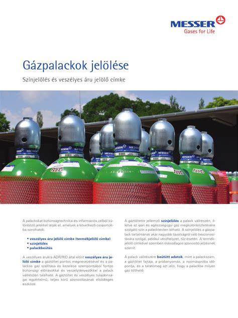 Gázpalackok biztonsági jelölése