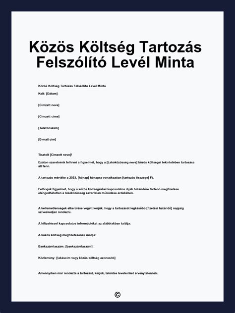 Közös költség tartozás rendezése