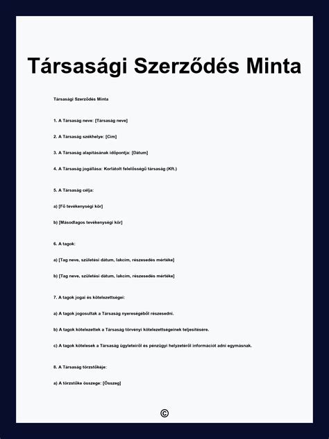 Társasági jogi szankciók táblázata