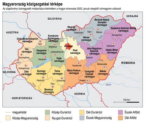 Magyarország térképe Biri és releváns külterületi szántók jelölésével