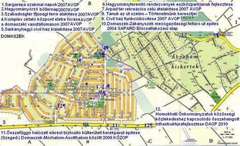 térkép-Domaszék környéke