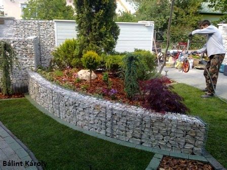 Gabion kerítés részletek és elrendezés