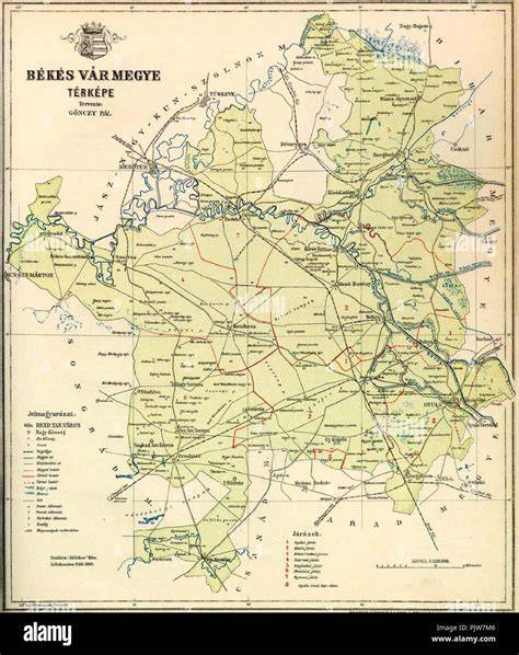 Map of Békés county with property locations
