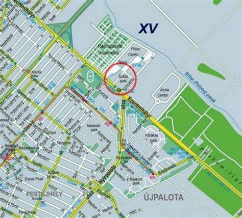 Infografika: XV kerület garázsai és Szilas Park elhelyezkedése