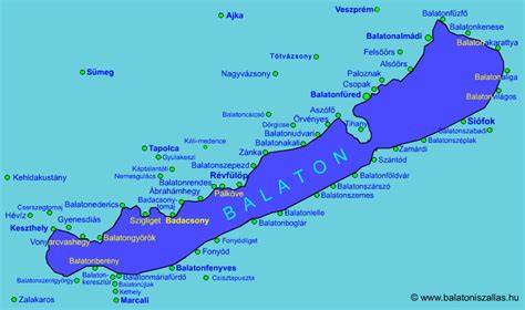 Balaton térkép és lokációk infographic