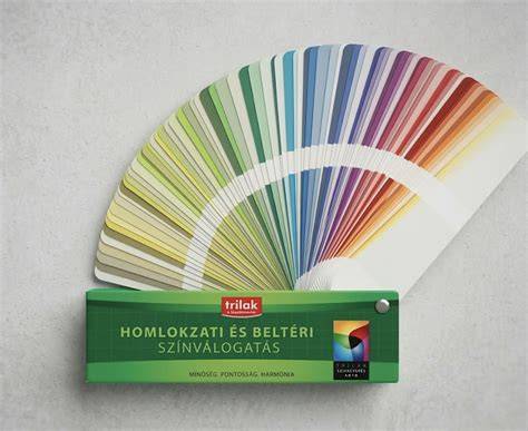 Barna színu homlokzat vizuális példája és színkártya