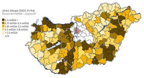 Infografika: Termőföld átlagárak művelési áganként és településenként