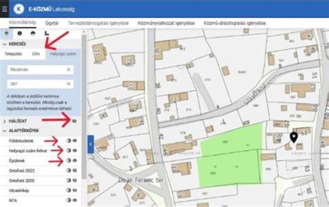 Példa egy digitális földhivatali térképre