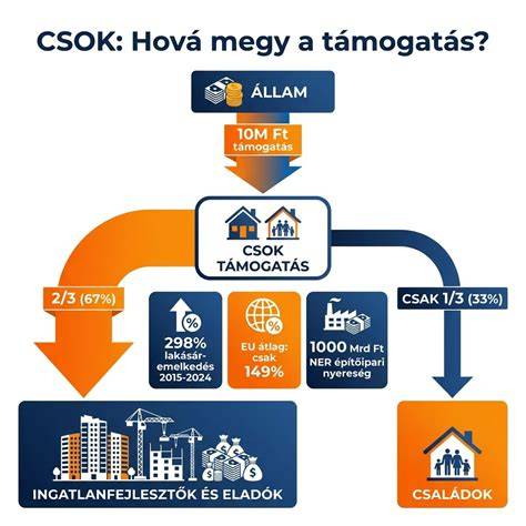 Infografika: CSOK és telek megosztásának folyamatábra