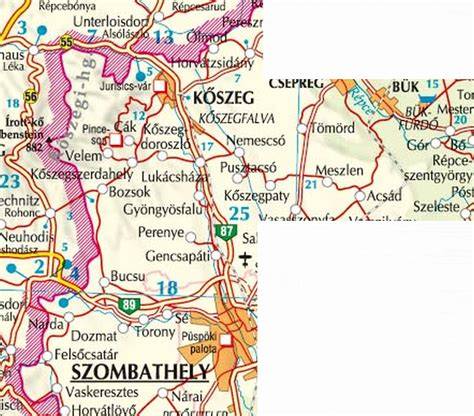 Kőszegi belváros és környéke látképe