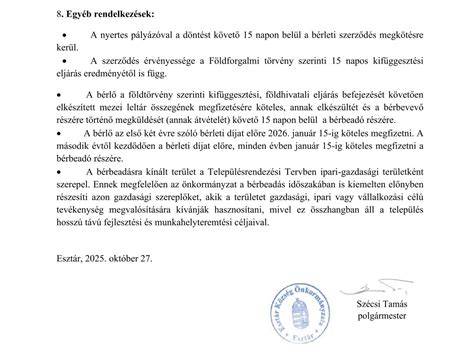Az önkormányzati üzlethelyiségek bérbeadására vonatkozó folyamatábra: pályázat kibocsátásától a szerződés megkötéséig
