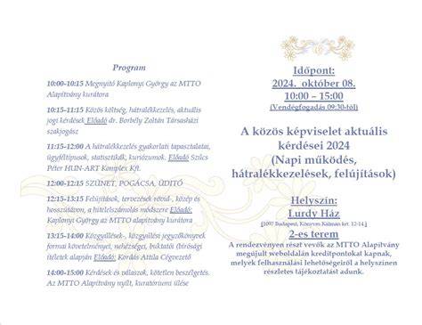 Közös képviselet napi teendőinek összefoglalója