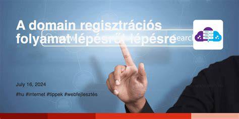 WHOIS kereső és domain regisztrációs folyamat vizuális ábrája (infografika)