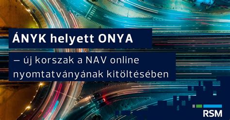A NAV ONYA felületének képernyőképe