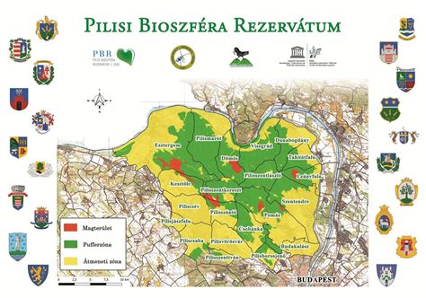 A Pilisi Bioszféra Rezervátum térképe