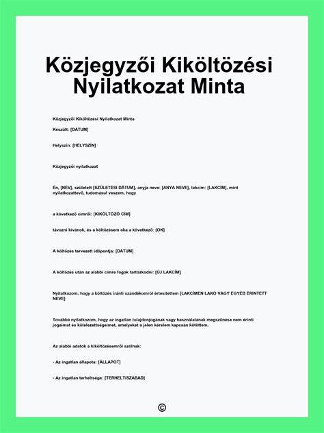 Infografika: Kiköltözési nyilatkozat folyamata közjegyző előtt