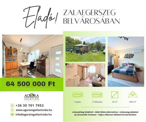 Infografika: Eladó családi ház Zalaegerszeg belvárosában - alapadatok
