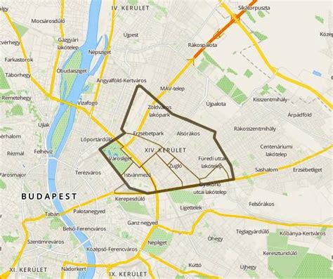 Budapest XIV. kerület térkép