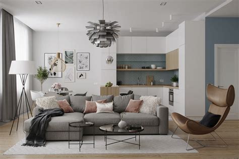 Modern nappali amerikai konyhával