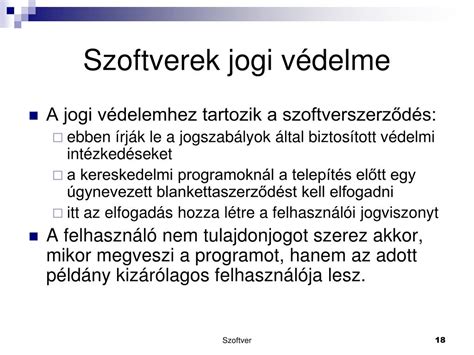 Szoftverek jogi védelme