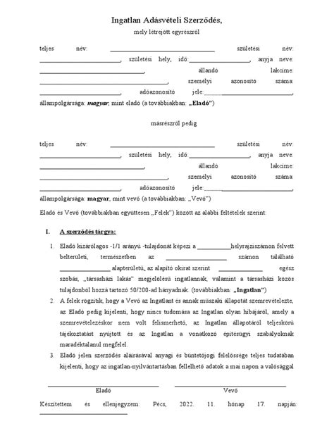 Termőföld adásvételi szerződés