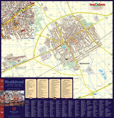 Térkép Mezőkövesd városával és környékével