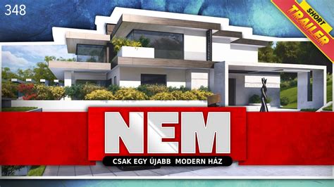 Látványterv egy modern ikerházról