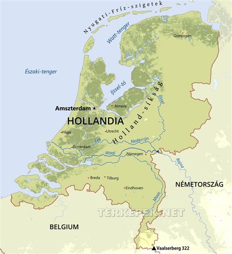 Hollandia térképe holland zászlóval