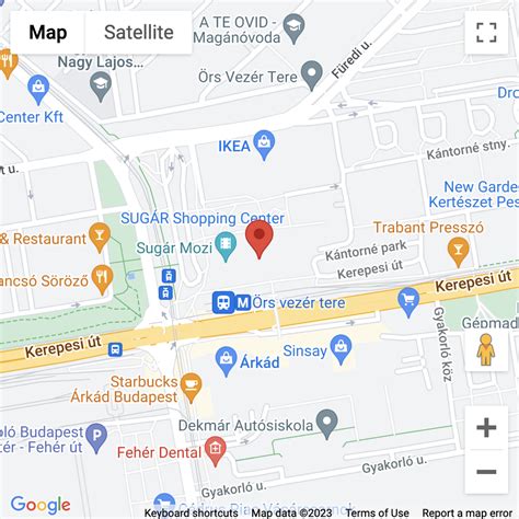 Térkép Budapest látnivalóival, köztük a Nagy Vásárcsarnokkal