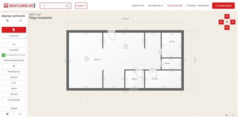 Építész tervező által készített alaprajz