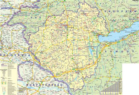 Térkép Zala megyéről, Nagykapornak környékével