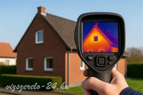 hőkamerás kép épületről