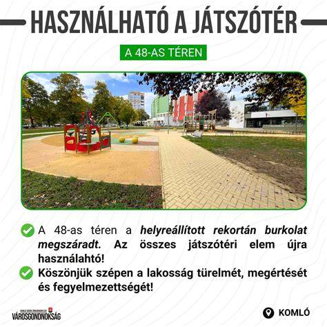 Komló 48-as tér teljes rekonstrukciójának vizuális koncepciója