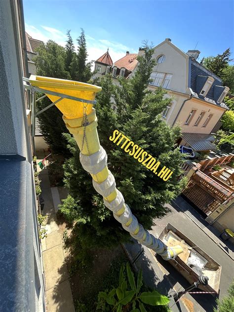 Törmelékcsúszda használata építkezésen