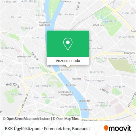 Budapest Ferenciek tere térkép