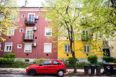 A Gubacsi lakótelep zöld területei és házai