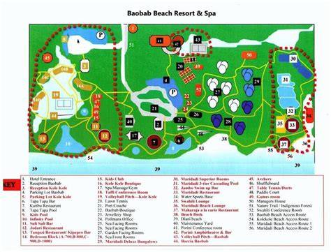 Baobab Beach Resort & Spa tengerpart és all inclusive diagram
