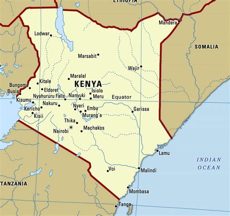 Kenya térkép a TOP 5 szállodával