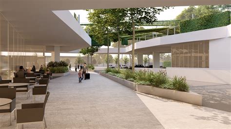 Modern lakópark belső udvara