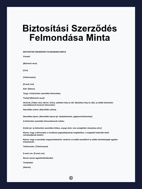 Biztosítási szerződés