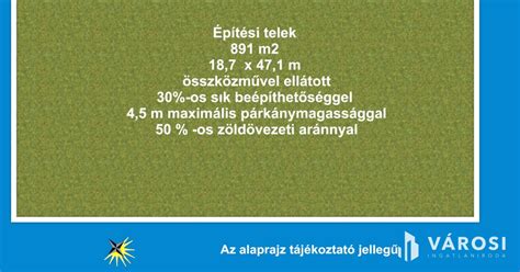 Az építési telek vázlatos rajza a beépíthetőséggel