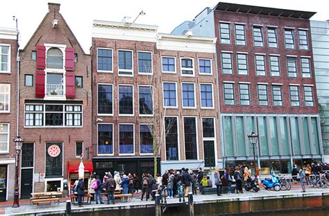 Az Anne Frank Ház homlokzata Amszterdamban