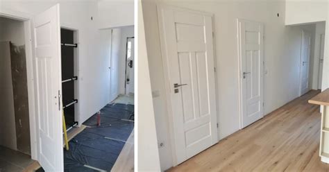 Helyreállítási munkálatok ajtóbeépítés után