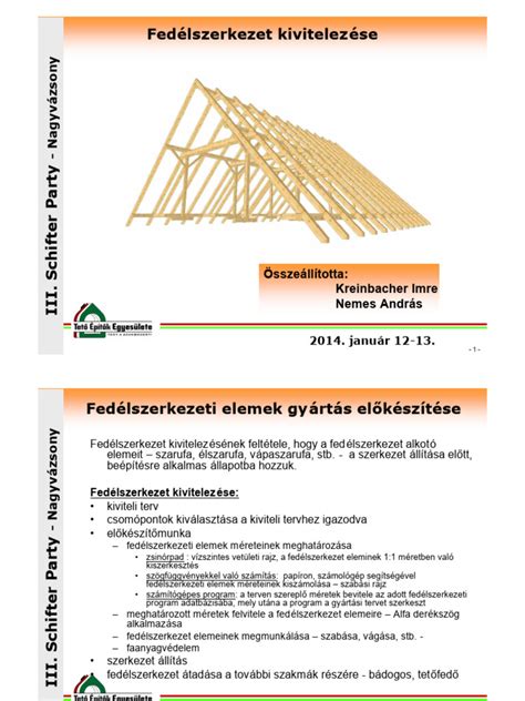 RRFA fedélszerkezet