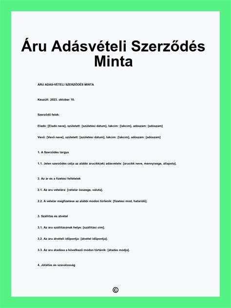 Vételi megbízás űrlap minta