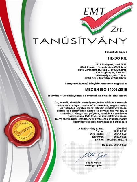 Tűzbiztonsági tanúsítvány