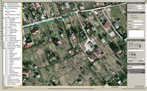 Földhivatali térkép épületekkel