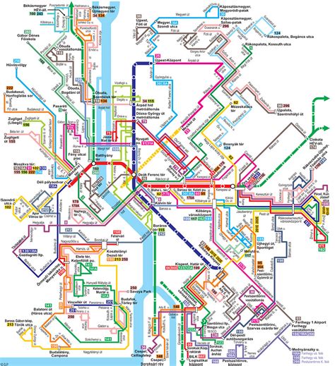 Budapest villamos hálózat térkép